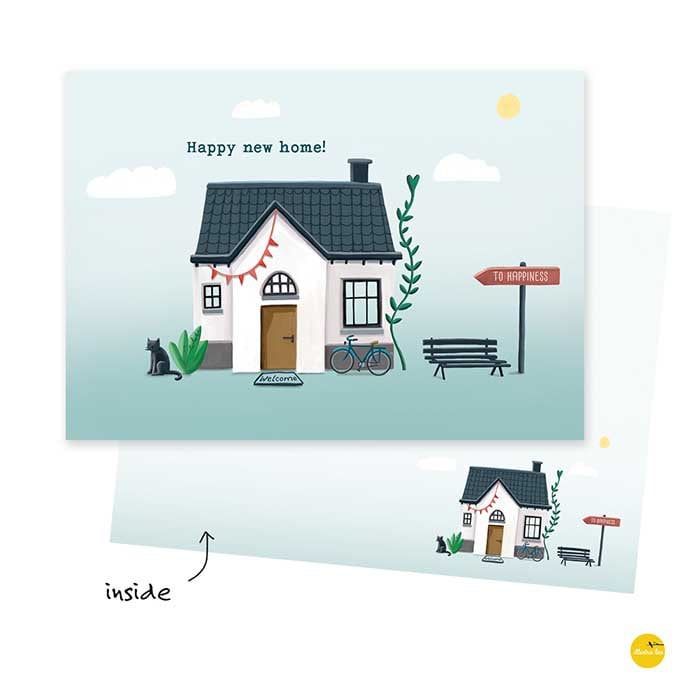 wenskaart Happy new home