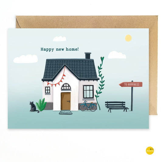wenskaart Happy new home