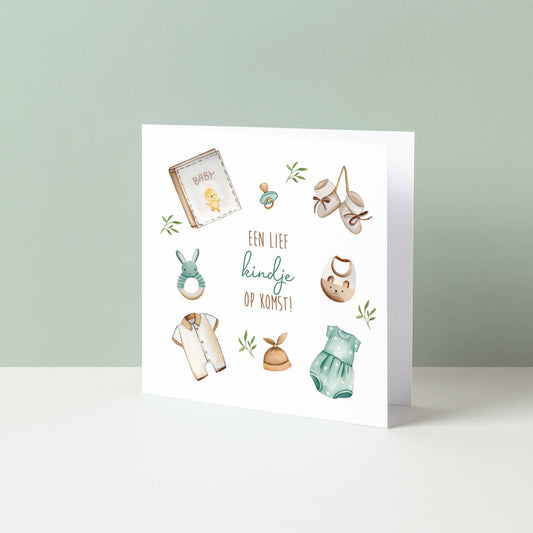 Wenskaart | Een lief kindje op komst