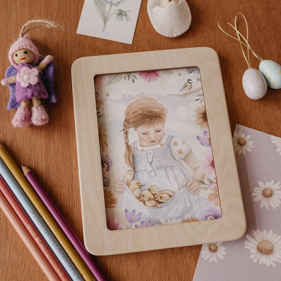 Ansichtkaart - Meisje met Eendjes