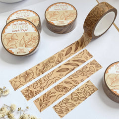 Licht Bloemenpatroon Washi Tape – Creatieve Decoratie voor Bullet Journals en Planners