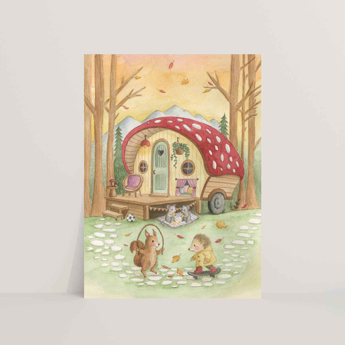 Ansichtkaart buitenspelen