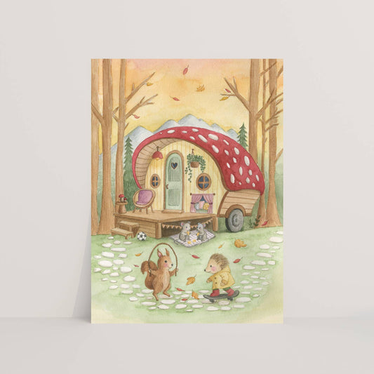 Ansichtkaart buitenspelen