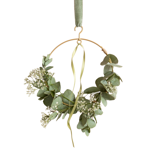 Bloom Circle Eucalyptus – DIY bloemenkrans met eucalyptus & gipskruid (brievenbuscadeau)