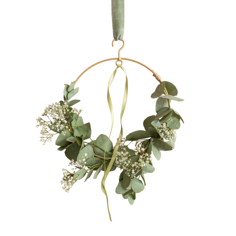 Bloom Circle Eucalyptus – DIY bloemenkrans met eucalyptus & gipskruid (brievenbuscadeau)