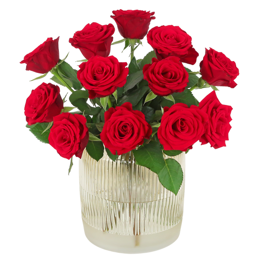 Brievenbus Love Roses – 12 rode rozen als symbool van liefde (32 cm)