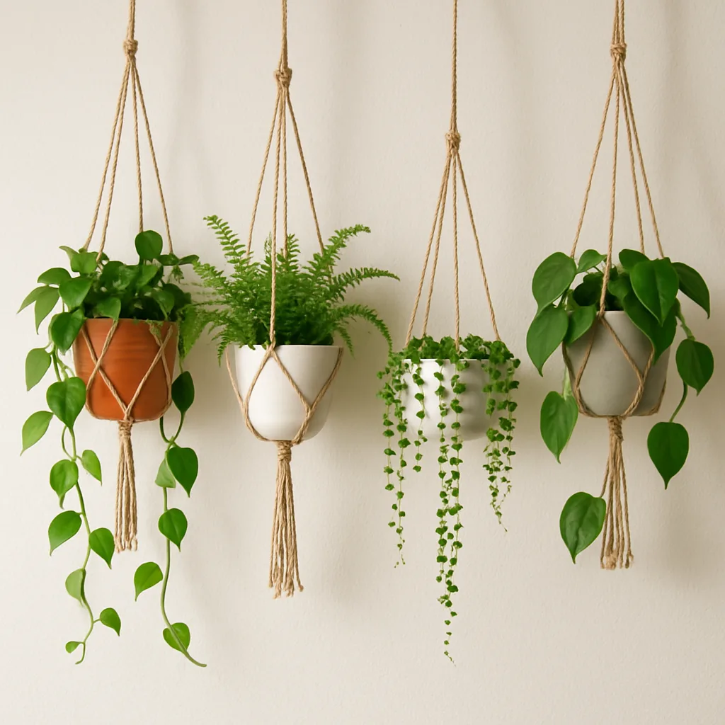 Hangplanten gebruiken voor speels effect