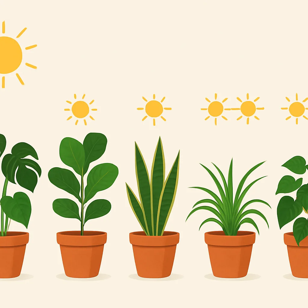 Lichtbehoefte van populaire kamerplanten uitgelegd